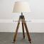 Ce Certificate Strong Light Germany Solid Adjustable Tripod Wooden Floor Lamps / Light For Home Lighting Decorative
