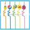 4 Pieces Wholesale PVC Drinking Straws,Creative Spiral Drinking Straws