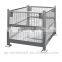Heavy duty storage type custom size rigid steel metal wire mesh pallet industrial turnover box
