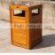 Arlau outdoor park wood garbage bin