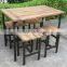 Fiberglass Clay Wooden Look Outdoor Garden Furniture Set