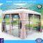 Metal Gazebo with Netting Tent Privacy Curtains Steel Frames Cover Fabric Roof Sun UV-Protected Patio Gazebo with mosquito net