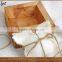 small size ring bearer box with burlap pillow 4in