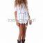 latest design embroidery romper off shoulder trendy lady romper