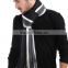 vertical stripe knit scarf mens knit striped scarf black & white striped scarf