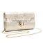 Hotsale Fashion Women Ladies Clutch Evening Bag With Chain Strap Genuine Leather Women Purse