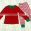 2017 New design comfort Kids green striped Family Christmas Pajamas Baby Toddler New Year Children Pajamas sets