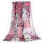 Voile Scarves & Wraps Rectangle Multicolor Flower Scarf Custom