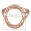 Wholesale real rose gold finger ring design without stones