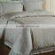 4 pieces plain dyed silk cotton satin jacquard embroidery bed sheet set