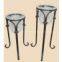 2 pcs glass candle holders