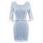 50s Vintage Dress Dots Rose Print Lace Up Back Rockabilly Dress