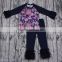 factory directly girl boutique clothes 2pcs long sleeve t-shirt icing pants clothing set infant baby boutiques outfits discount