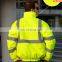 High Visibility fluorescent yellow reflective tape 3 in 1 safety jacket