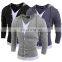 New Fashion Mens V Neck Long Sleeve Slim Fit Hooded Casual T-Shirt Tops Tee Shirts