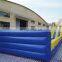 PVC material Yellow and blue long roller slope ,inflatable zorb ball race slope Ramp