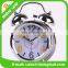 Spot suply silver classical quartz clock Metal bell ring the alarm clock