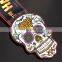 Custom design 120mm dyed black folding Halloween skull medal