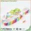 White Foldover Elastic with Rainbow elastic ribbon 5/8