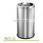 Outdoor or indoor vertical with ashtray stainless steel cigarette case / trash can