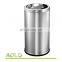 High quality galvanized sheet wood garbage rubbish handle bins recyclable trash can with lid cigarette extinguisher container