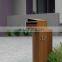 decorative corten steel rusted metal free standing rustproof mailbox for postal service