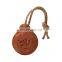 High-end durable multiple colors cowskin dog chew flying disc for pet training