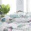 i@home 100% cotton modern bedding sets linen sheets duvet cover with palm leaves delicate pattern for living room