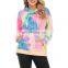 LAITE H2013 autumn&winter oversized  tie dye hoodies for women women's tie dye hoodies