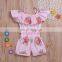Girl Flowers print Clothes 3Colors Kids Girls Summer 2pcs Set Strap Tops Shorts Outfits 1-6T