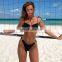 Sexy Beach Bikini Set Solid Neon Strap Swimsuit Woman Ring G String Micro Swimsuit 2 Pieces High Waist Summer Swimwear