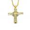 wholesale white gold infinity pink diamond cross necklace for men 2021