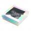 luxury custom logo holographic printed cosmetic skincare packaging box transparent lid pastel paper box for lip gloss
