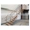Customized indoor wooden staircase antique design stair