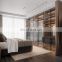 2021 Luxury Glass Sliding Wardrobe Walk in Closet Bedroom Cabinet Furniture