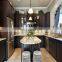 Black custom lacquer plywood island kitchen cabinet simple designs