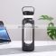 Functional Clear High Borosilicate Glass Water Bottle Crystal Kettle With Free Disassembly Tool Sleeve And Pill Container