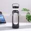 Specialized Eco Friendly Unbreakable Borosilicate Glass Water Bottle With Protector Sleeve Cover And Handle Custom Logo