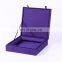 Valuable Purple Velvet Decorative Storage Cardboard Boxes With Lids Nesting Gift Boxes for Fragile Products Chinaware Keepsake