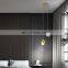 Round Gold Crystal Ceiling Light Modern Rectangle Crystal Pendant Chandelier Lamp For Villa Hotel Project