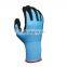 High Cut Resistance Level 5 HPPE Black Sandy Nitrile Coated Guantes de Construction EN388