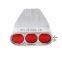 Single/Dual Quad Polished Aluminum Finned Street Hood Scoop Reversible Round Flaps