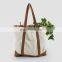 Hot sale fashion design natural cotton reusable  heavy duty street women market customized tote bags canvas shopping bags