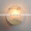 Art modern home decor luxury bedroom bedside alabaster round led wall lamp