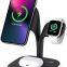 New Design Leaf Wireless Charger ABS 3-in-1 Magnetic 5W-15W Charging Station for Phone Smart Watch Earbuds