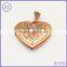 High Quality Antique Bronze Heart Photo Locket Necklace Pendant