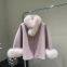 Precioso casaco de cashmere dupla face para mulheres, um pequeno manto para outono e inverno, com colarinho de pele de raposa, rico em l?, para mulheres de classe alta, curto
