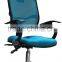 blue-green mesh task chair with adjust headrest H-M04-ABU