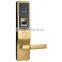 Zinc Alloy touch screen smart digital household fingerprint rfid / id card door lock