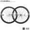 700C Wheels 50mm with Straight Pull Wheelset Toray T700 Carbon Fiber 25mm Width Carbon Fiber Clincher wheel